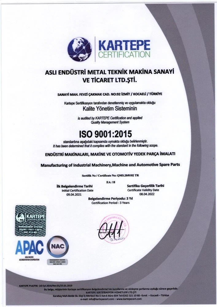 ISO 9001 Belgesi
